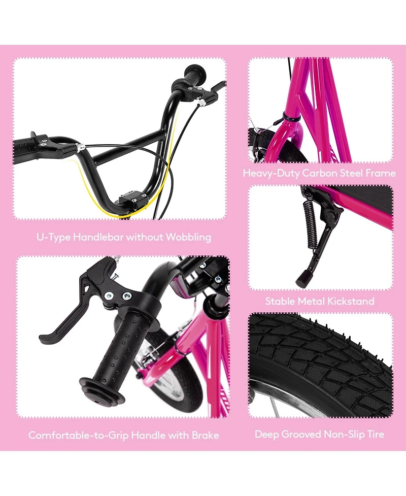 Height Adjustable Kid Kick Scooter with 12 Inch Air Filled Wheel