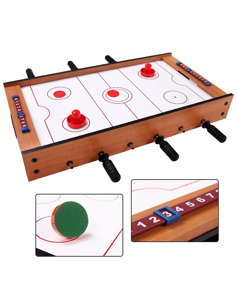 Kuyotq 2-in-1 Indoor/Outdoor Air Hockey Foosball Game Table