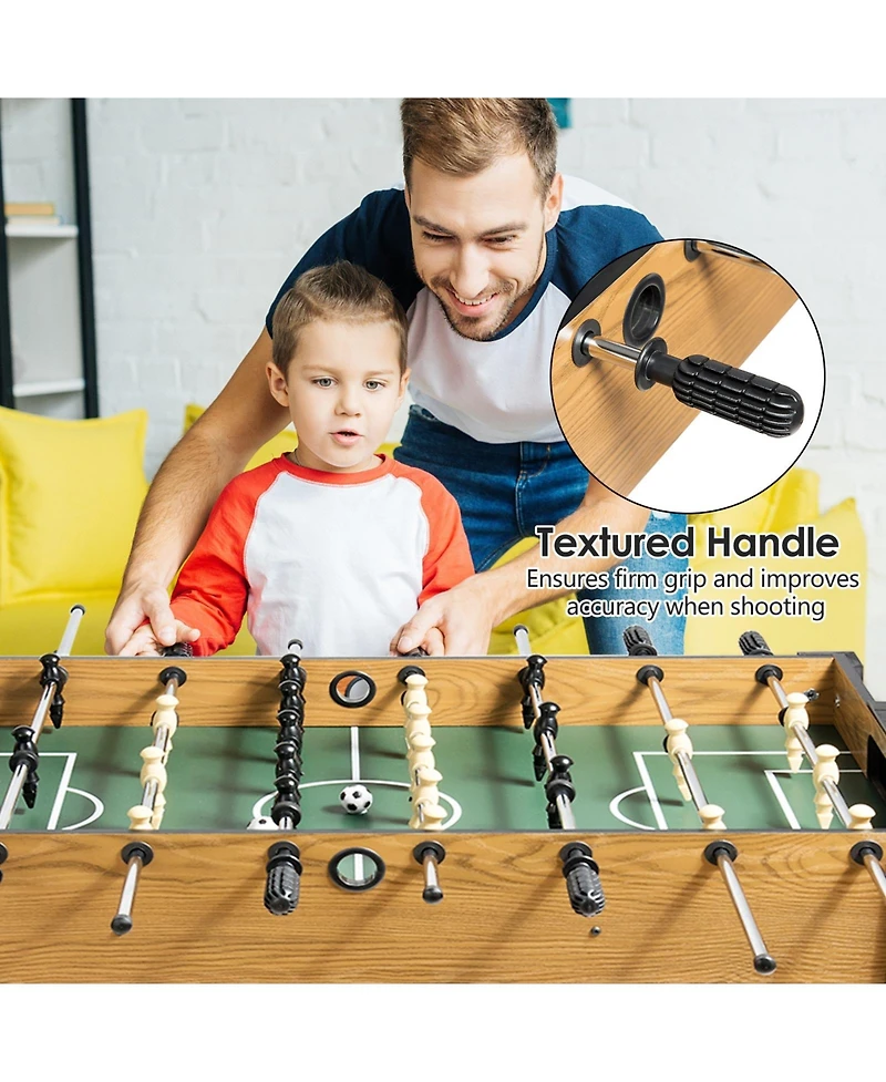 Kuyotq 48" Competition Sized Home Recreation Wooden Foosball Table