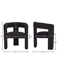 gaomon Modern Sherpa Barrel Dining Chair, Upholstered Faux Fur Dining Room Chair Comfy Side Chair for Kitchen/Living Room