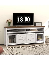 gaomon Tv Stand For 55/60/65-Inch Tv - Wood Media Console Storage Cabinet For Living Room, Kitchen, Dining Room