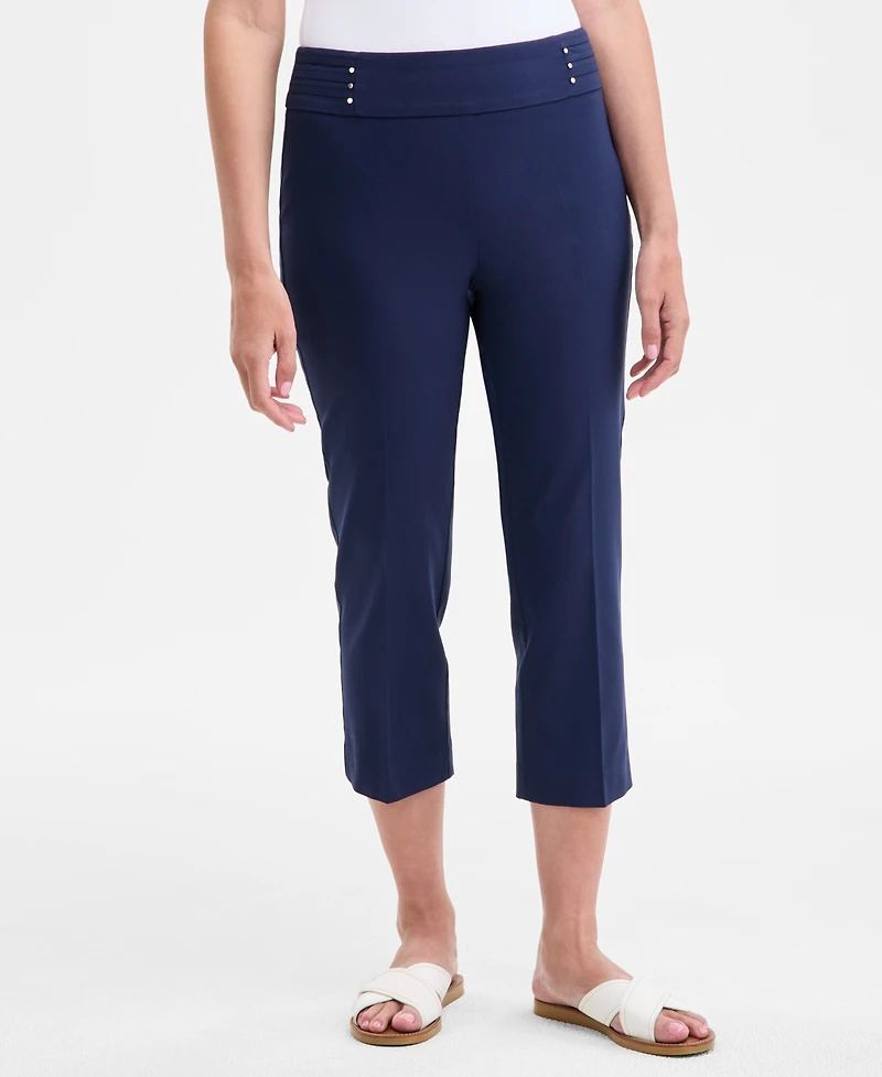 Jm Collection Women's Pull-On Capri Tummy-Control Pants, Exclusively at Macy's