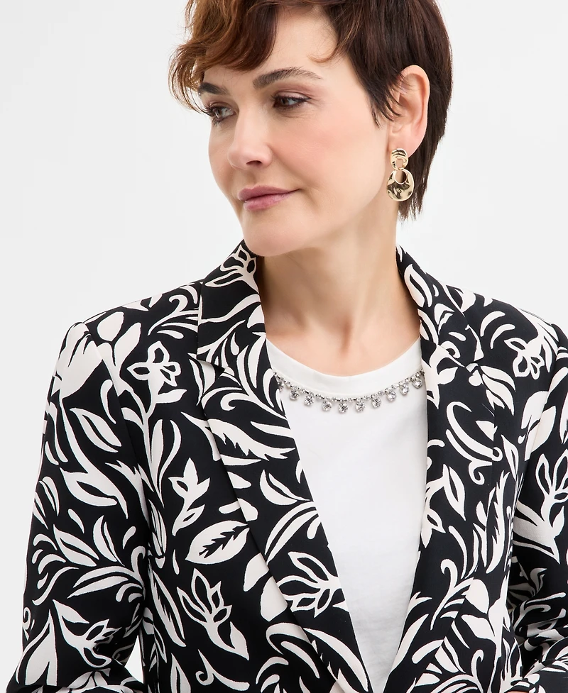 Jm Collection Women's Printed Blazer, Exclusively at Macy's