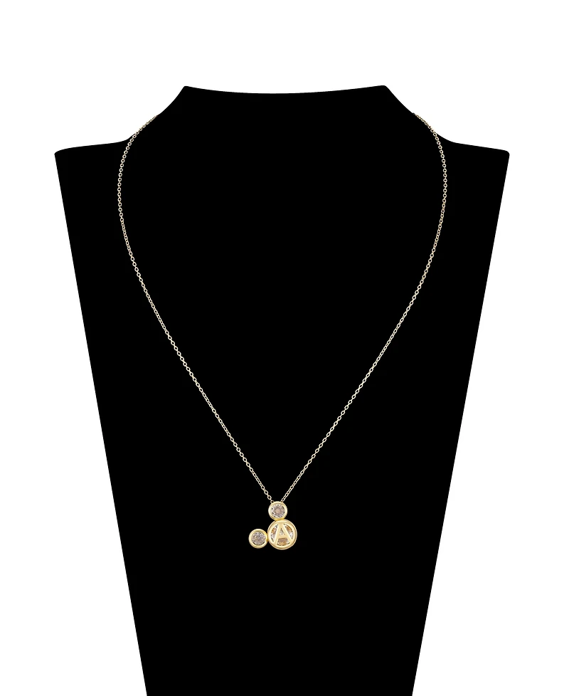 Disney Cubic Zirconia Mickey Mouse Dream Initial Pendant Necklace