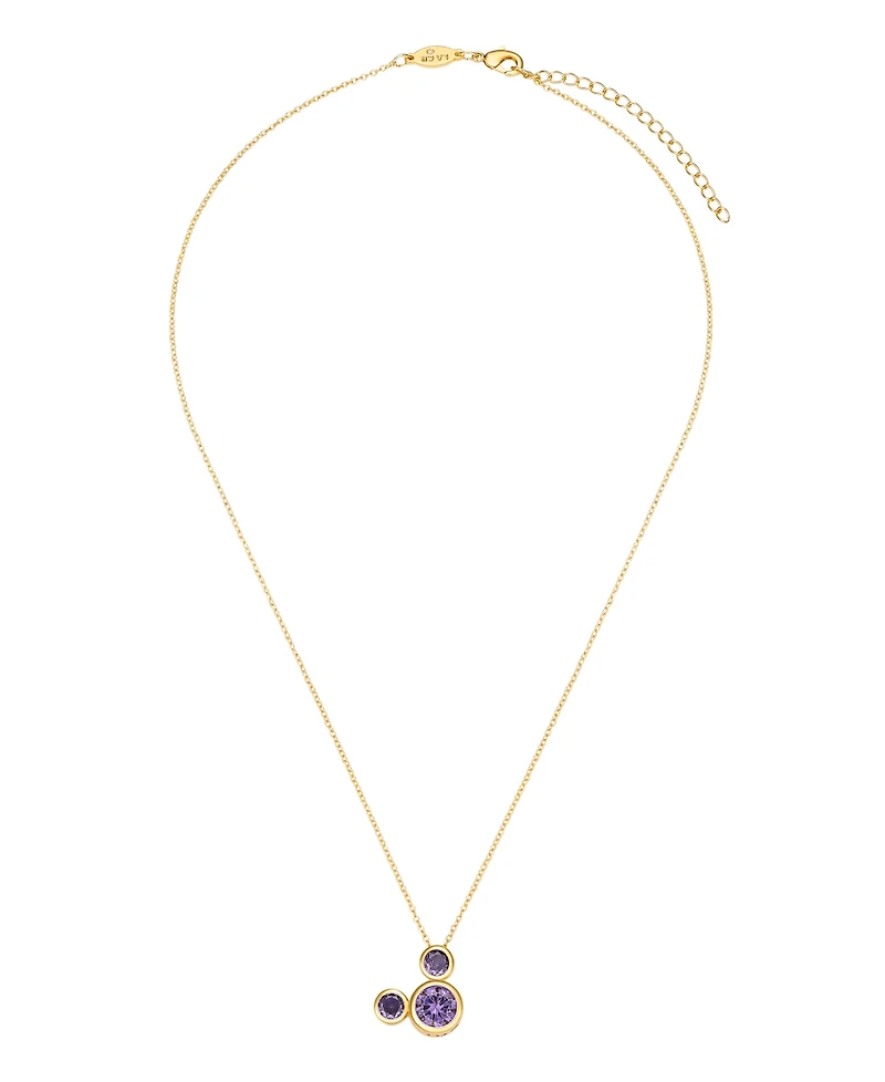 Disney Cubic Zirconia Mickey Mouse Dream Birthstone Pendant Necklace