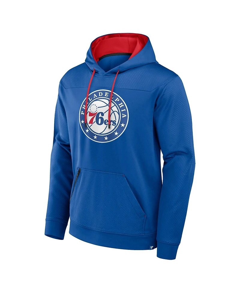 Fanatics Men's Royal Philadelphia 76ers Reserve Defender Pullover Hoodie