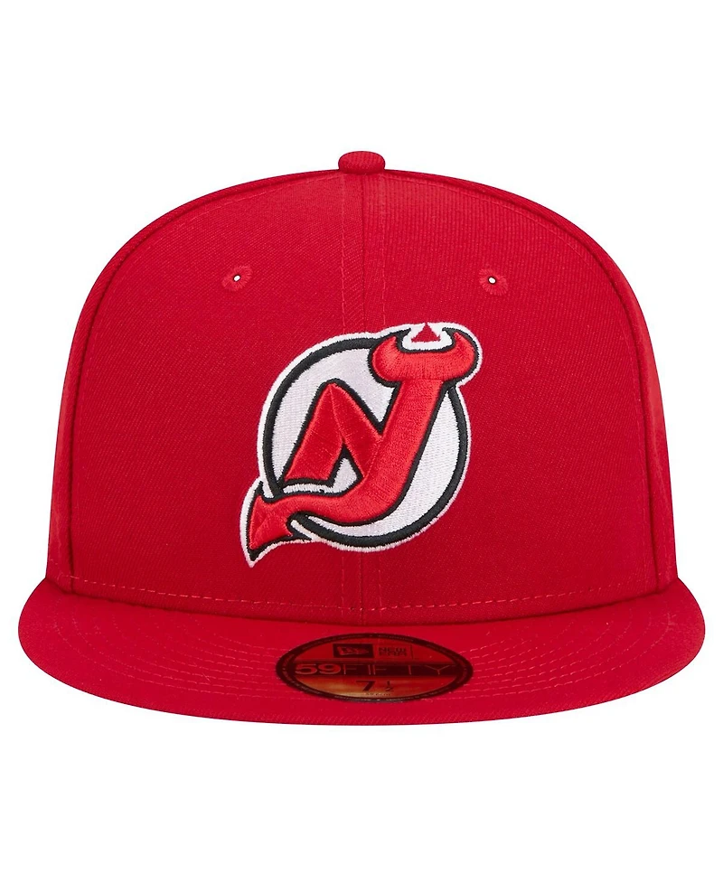 New Era Men's Red Jersey Devils Core 59FIFTY Fitted Hat