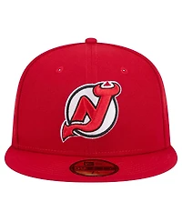 New Era Men's Red Jersey Devils Core 59FIFTY Fitted Hat