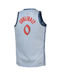 Nike Big Boys and Girls Bilal Coulibaly Light Blue Washington Wizards 2024/25 Swingman Player Jersey - City Edition