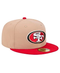New Era Men's Tan San Francisco 49ers Logo Main 59FIFTY Fitted Hat
