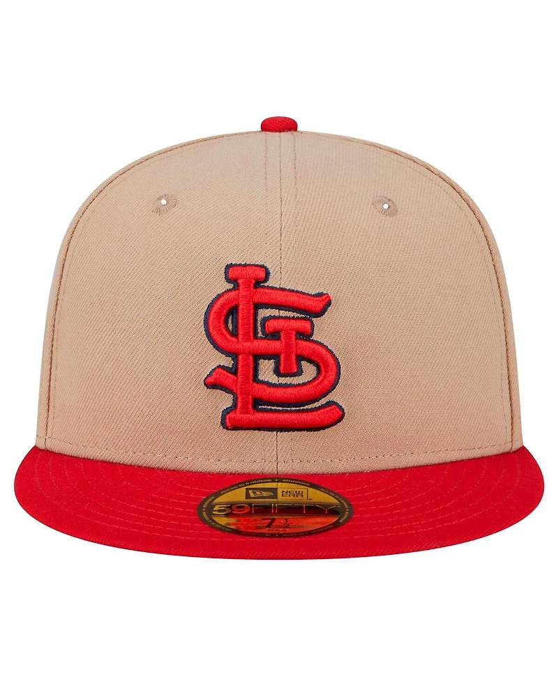New Era Men's Khaki St. Louis Cardinals 59FIFTY Fitted Hat