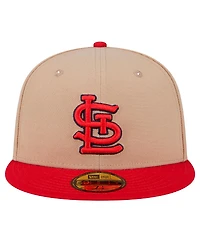 New Era Men's Khaki St. Louis Cardinals 59FIFTY Fitted Hat