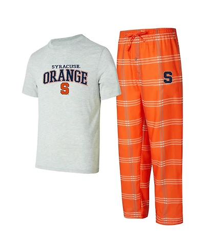 Concepts Sport Men's Orange/Gray Syracuse Orange T-Shirt Pants Sleep Set