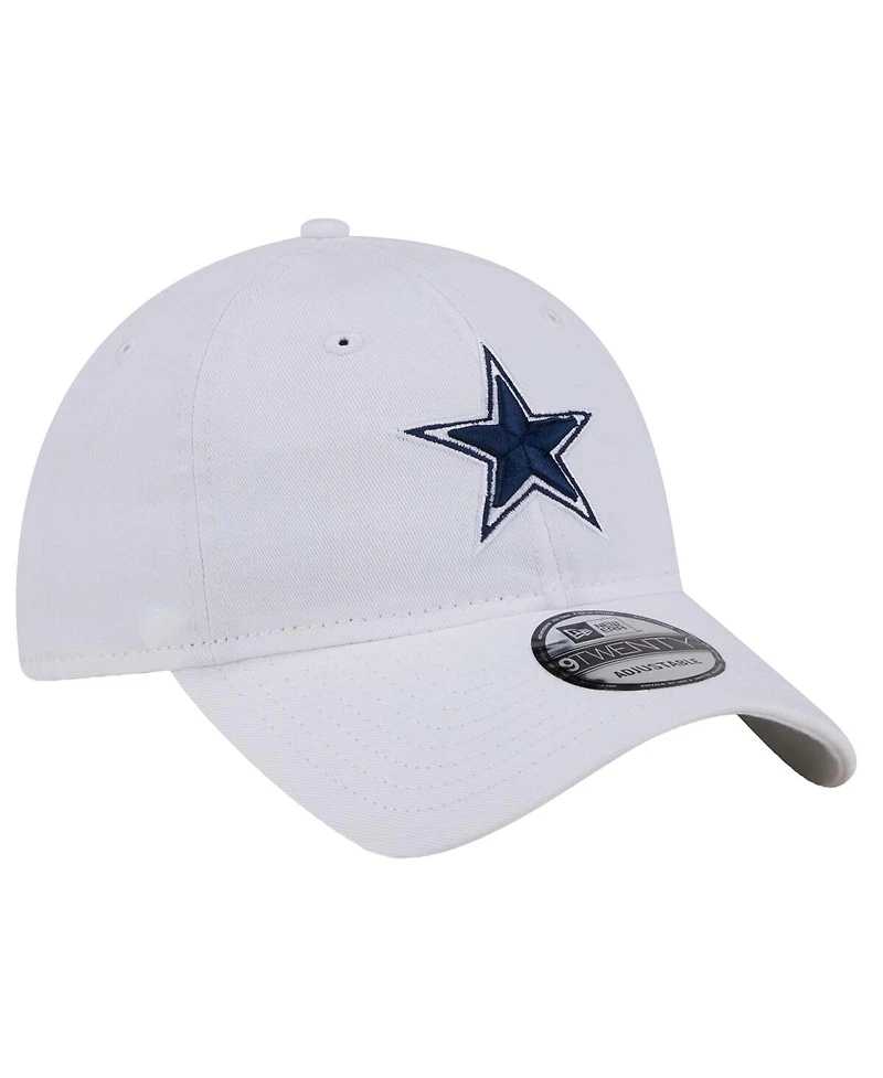 New Era Men's White Dallas Cowboys Main 9TWENTY Adjustable Hat