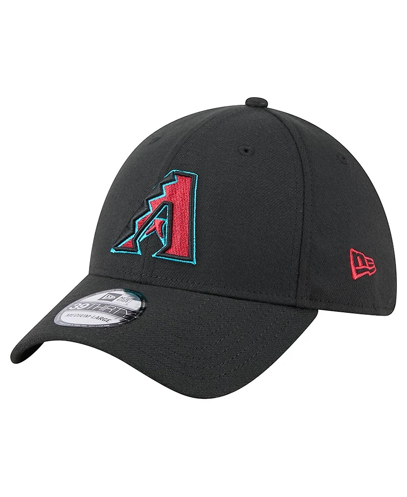 New Era Men's Black Arizona Diamondbacks Logo 39THIRTY Flex Hat