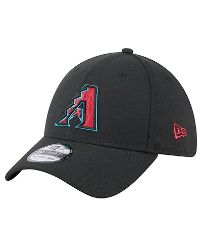 New Era Men's Black Arizona Diamondbacks Logo 39THIRTY Flex Hat