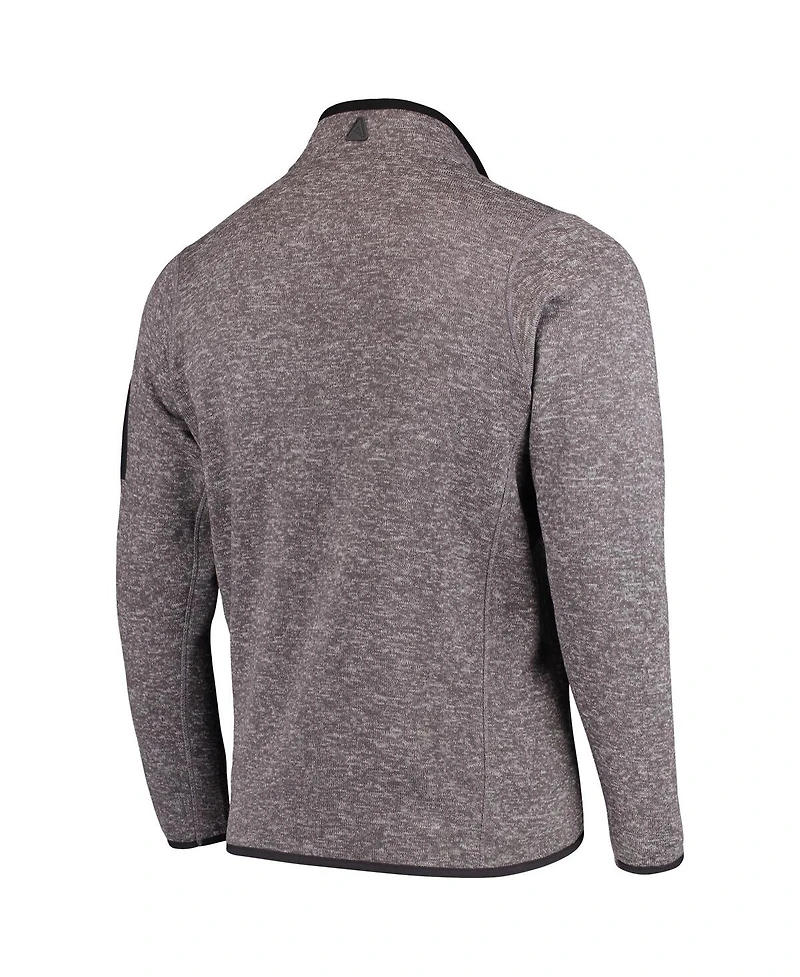Antigua Men's Charcoal New England Patriots Fortune Quarter-Zip Pullover Jacket