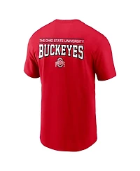Nike Men's Scarlet Ohio State Buckeyes 2-Hit T-Shirt