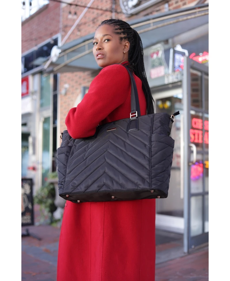 MinkeeBlue Convertible Organizational Ella Tote Bag with Lunch