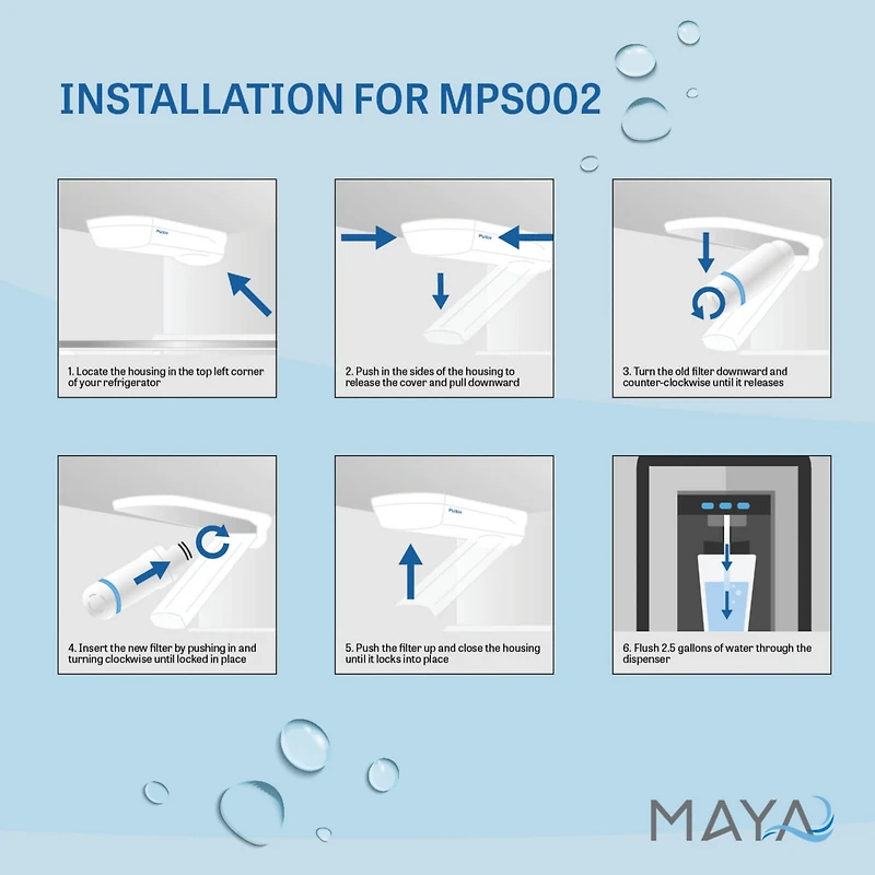 Maya LT1000P Water Filter Replacement, Compatible with: Lg ADQ747935, MDJ64844601, LMXS28626D, LT1000PC, Lt-1000PC Kenmore 46-9980, 469980