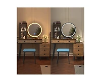 Vlsrka Vanity Makeup Desk with Mirror and Lights
