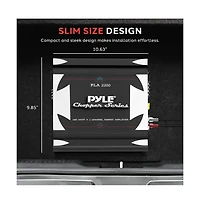 Pyle 2-Channel Bridgeable Mosfet Car Amplifier, 1400 Watts