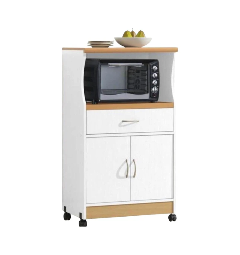 Slickblue Kitchen Utility Cabinet Microwave Cart with Caster Wheels