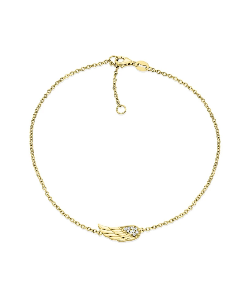 Bling Jewelry Spiritual Guardian Angel Wing Anklet Ankle Bracelet Sterling Silver