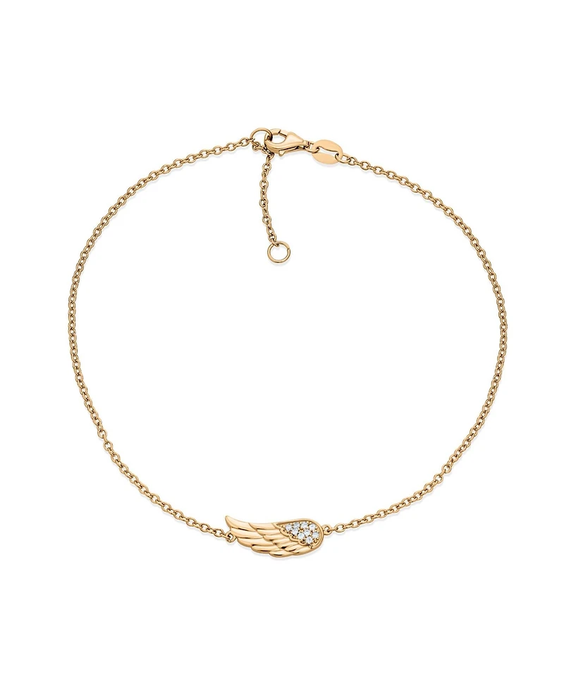 Bling Jewelry Spiritual Guardian Angel Wing Anklet Ankle Bracelet Sterling Silver