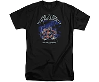 Dc Flash Mens Dc Comics Flash Run The Lightning Short Sleeve Adult Tall Tee / T-Shirt