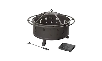 Durable Wood Burning Fire Pit – Outdoor Steel Fire Bowl for Heating, Bonfires, and Cozy Evenings