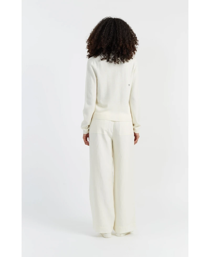 Chinti & Parker Women's Chinti Meets Peanuts Snoopy Peek Pocket Wool Cashmere Cardigan