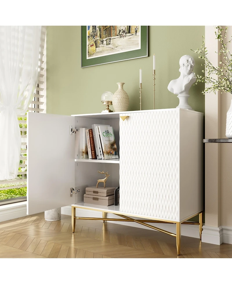 Boyel Living 2 Door Locker Accent Cabinet