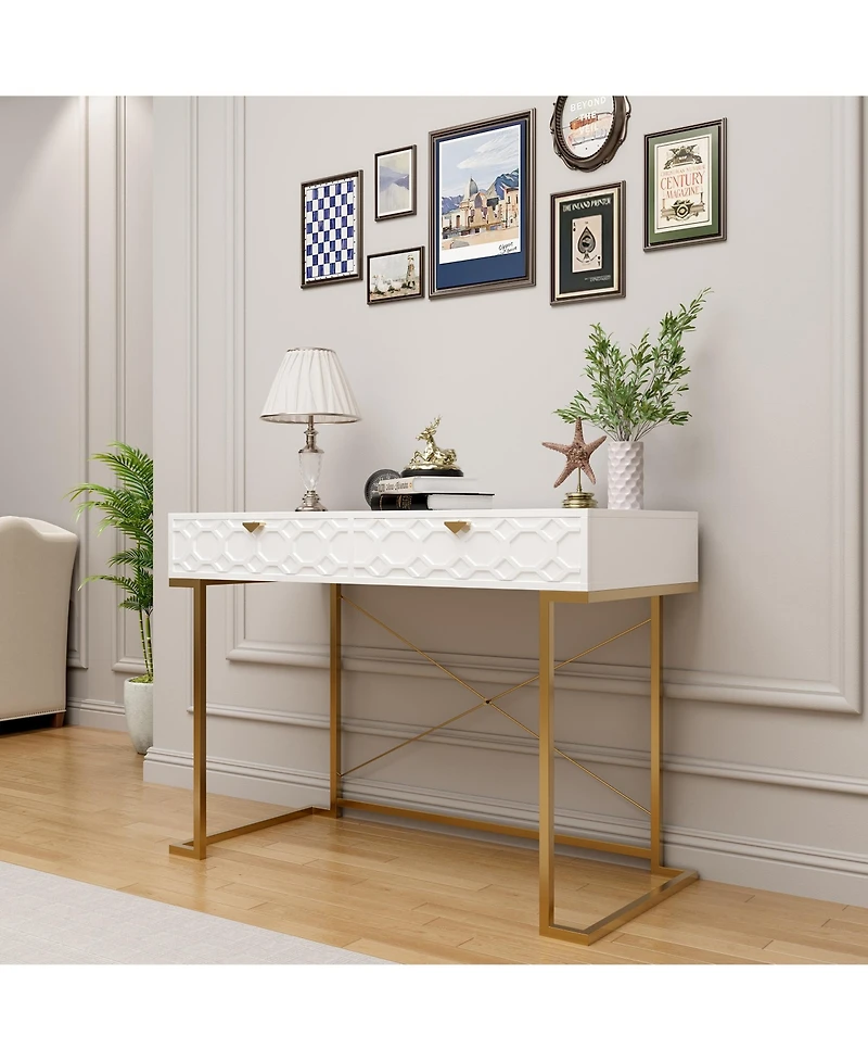 Functional Writing Desk with Ample Storage and Modern Design