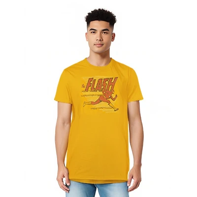Dc Flash Mens Comics Speed Lines Short Sleeve Adult Tee / T-Shirt