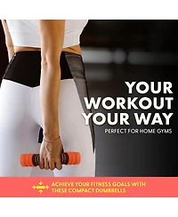 Squatz Compact Weight Dumbbells with Non-Slip Neoprene Grip for Versatile Workouts