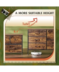 Wlive Dresser for Bedroom with 5 Drawers Wide Bedroom Dresser with Drawer Organizers Chest of Drawers Fabric Dresser for Living Room Closet Hallway