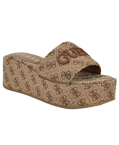 Guess Women's Bintai Platform Slide Wedge Sandals