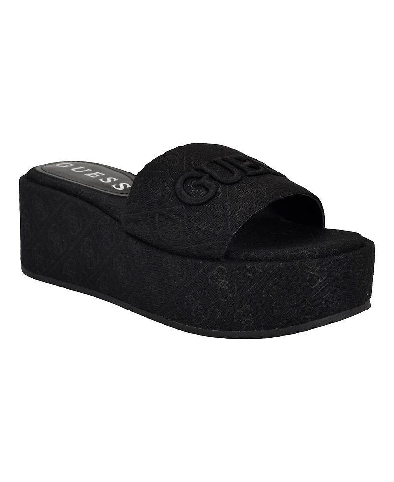 Guess Women's Bintai Platform Slide Wedge Sandals