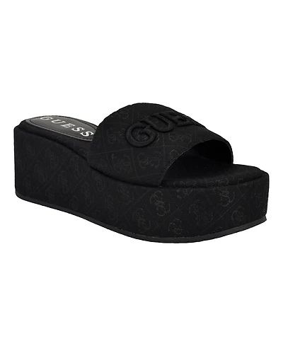 Guess Women's Bintai Platform Slide Wedge Sandals