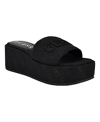 Guess Women's Bintai Platform Slide Wedge Sandals