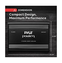 Pyle 4-Channel Bridgeable Mosfet Car Amplifier, 2000 Watts