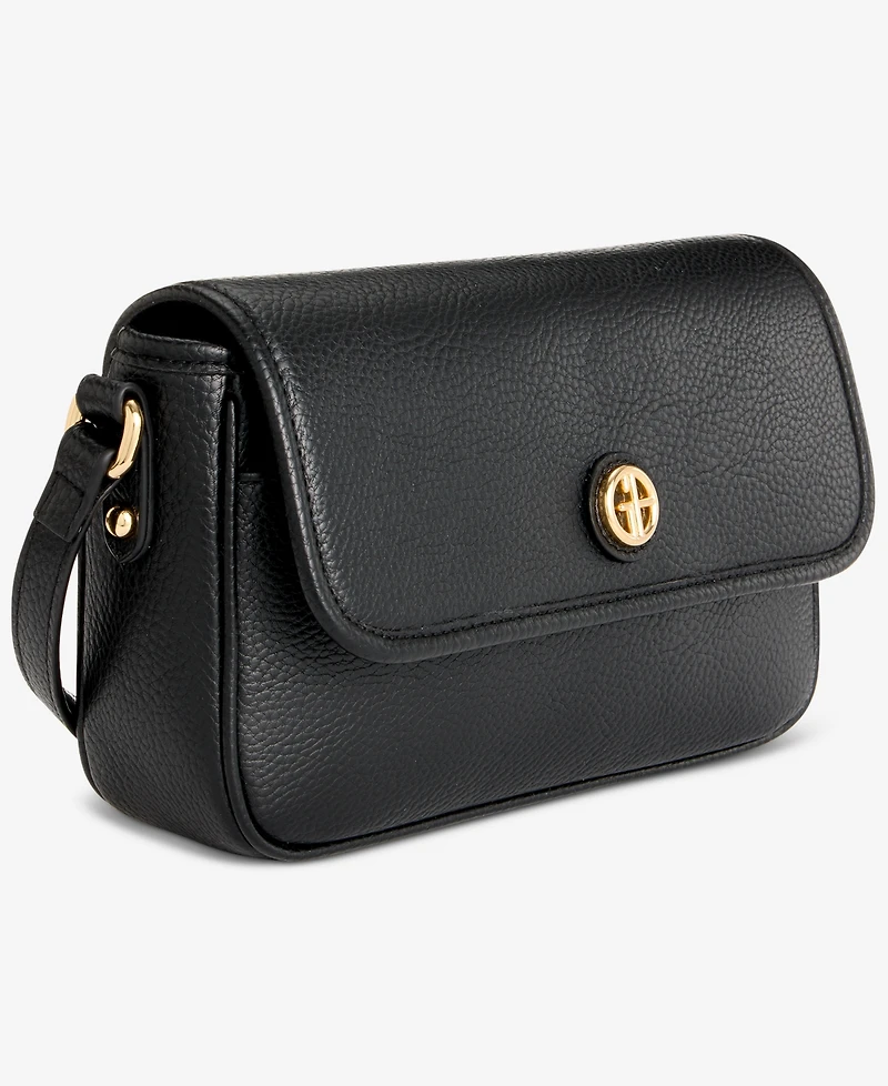 Giani Bernini Pebble East West Small Flap Crossbody, Exclusively at Macy's