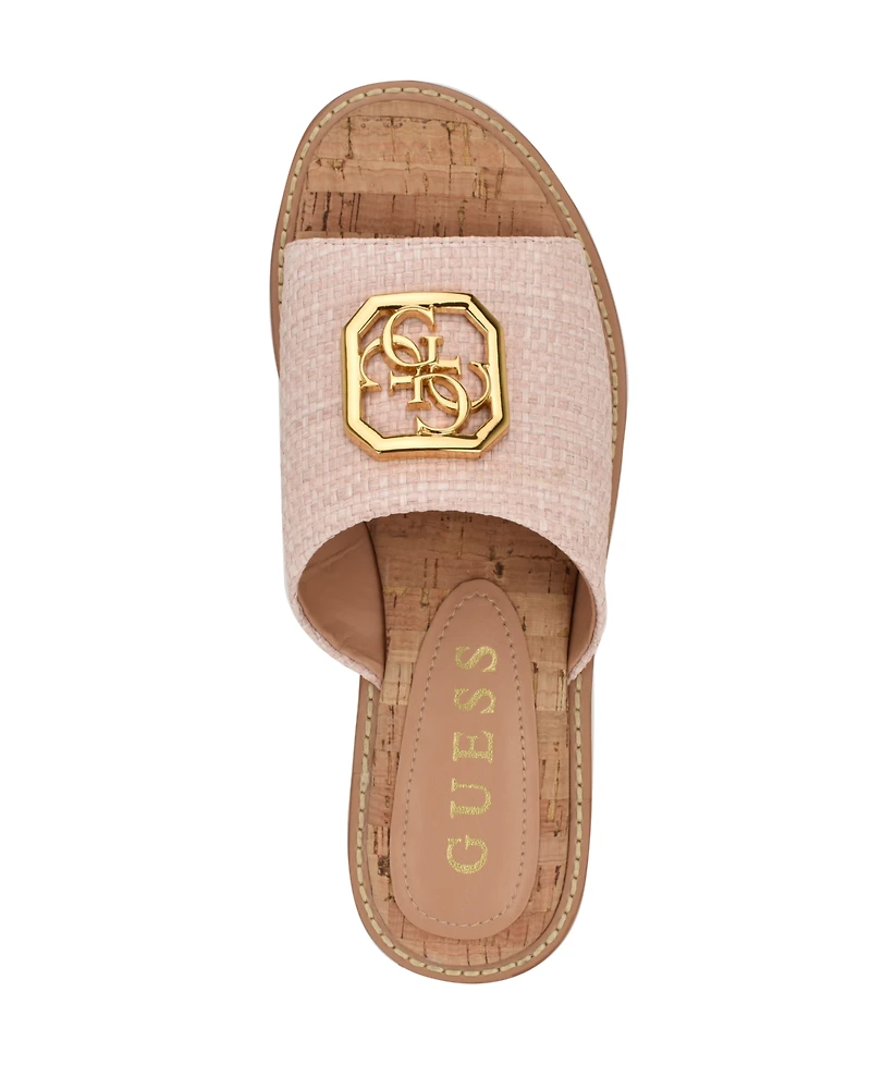 Guess Women's Graysie Quattro G Embellished Flat Sandal