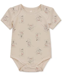 Disney Baby Mickey Mouse Short-Sleeve Bodysuits, 3 Pack