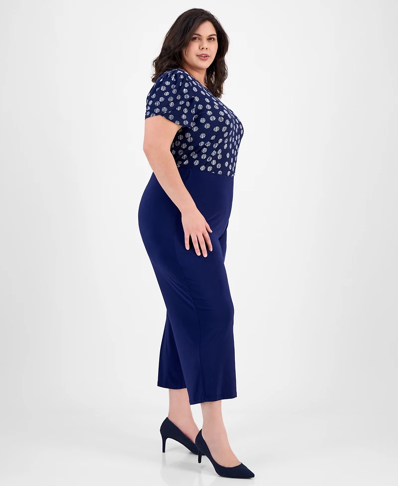 Ak Anne Klein Plus High-Rise Cropped Pull-On Pants