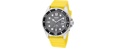 Invicta Men's 47163 Pro Diver Quartz 3 Hand Charcoal Dial Watch