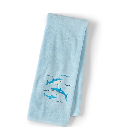 Lands' End Kids Cotton Applique Bath Towel
