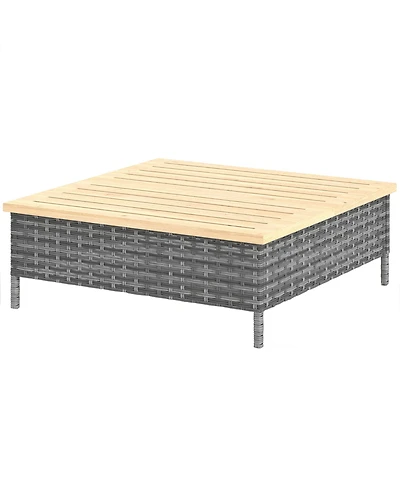 Outsunny Outdoor Side Table with Pe Rat