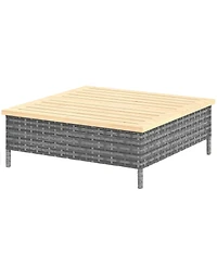 Outsunny Outdoor Side Table with Pe Rat